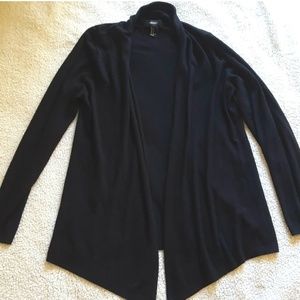 Open, front draping cardigan - long in front